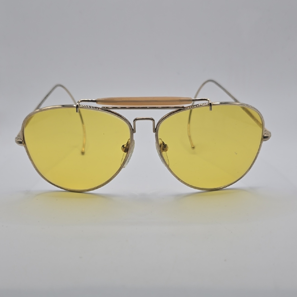 Vintage Bushnell Yellow Aviator Sunglasses